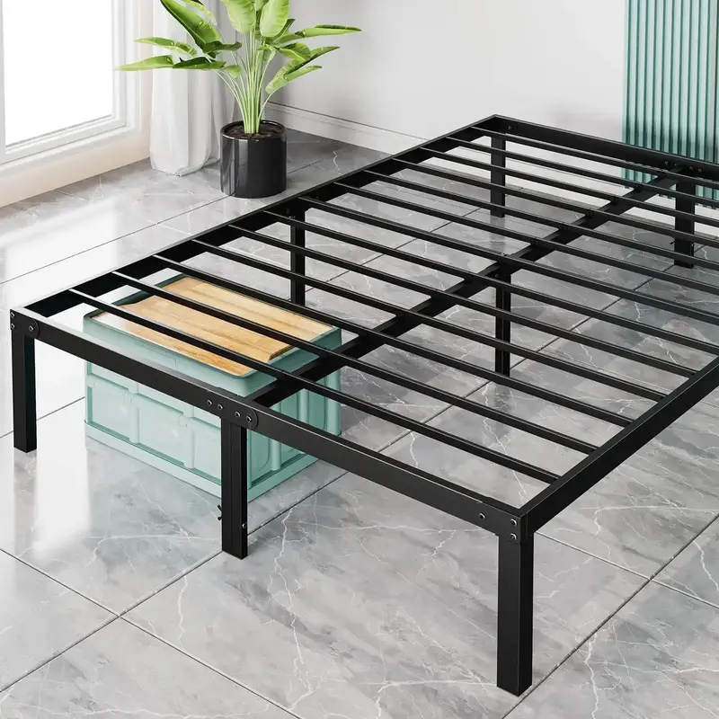Bed Frame, Heavy Duty Metal Platform Bed with Underbed Storage, 12 Inches, Sturdy Steel Slat Support, No Box Spring Required ...
