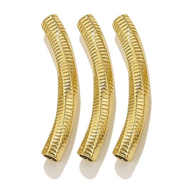 304 Stainless Steel Curved Tube Beads