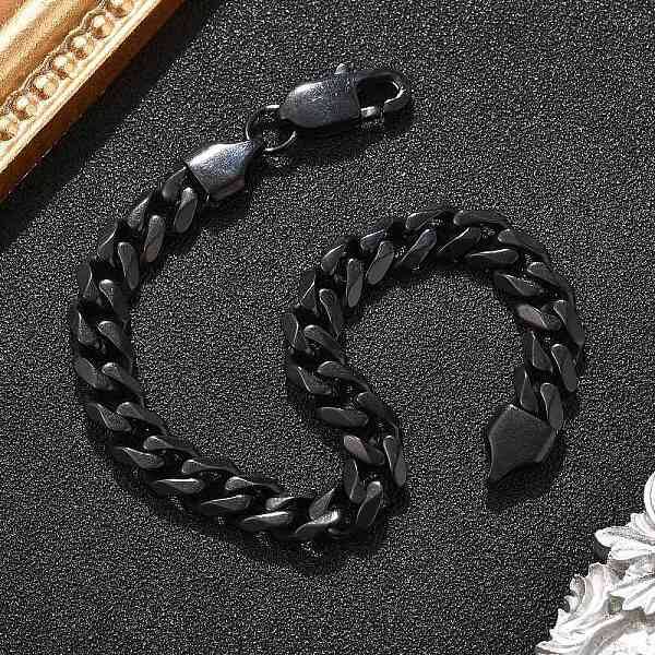 304 Stainless Steel Cuban Link Chain Bracelets for Men Women
