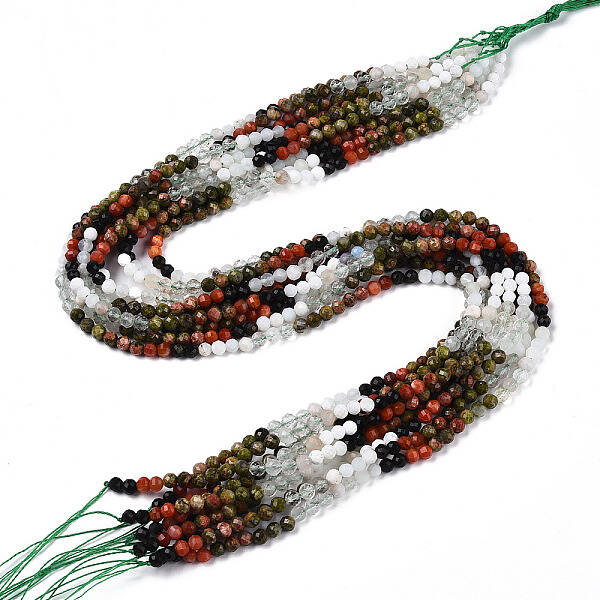 Natural & Synthetic Mixed Gemstone Beads Strands