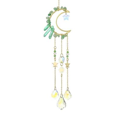 Moon & Star Brass Hanging Ornaments