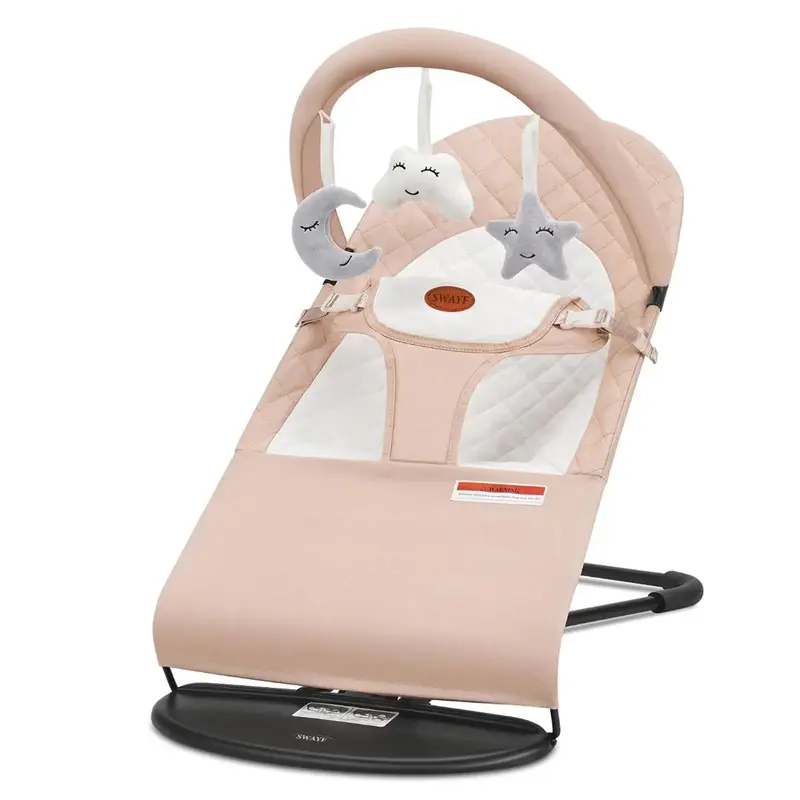 Baby Bouncer,Portable Baby Swing Seat for Newborns 0-18 Months 3 Modes of Use with Rocker and Stationary Options Ergonomic De...