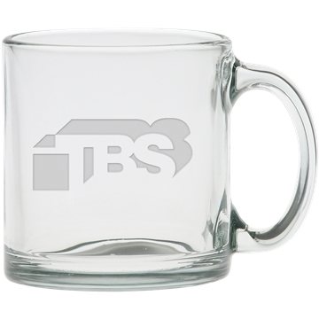 18 Custom 13 oz Clear Glass Coffee Mug - Deep Etched