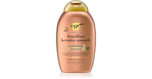 OGX Brazilian Keratin Smooth Smoothing Conditioner for Shiny and Soft Hair 385ml