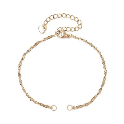 304 Stainless Steel Singapore Chain Bracelet Making