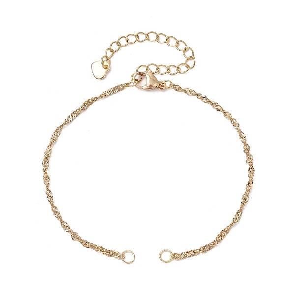 304 Stainless Steel Singapore Chain Bracelet Making