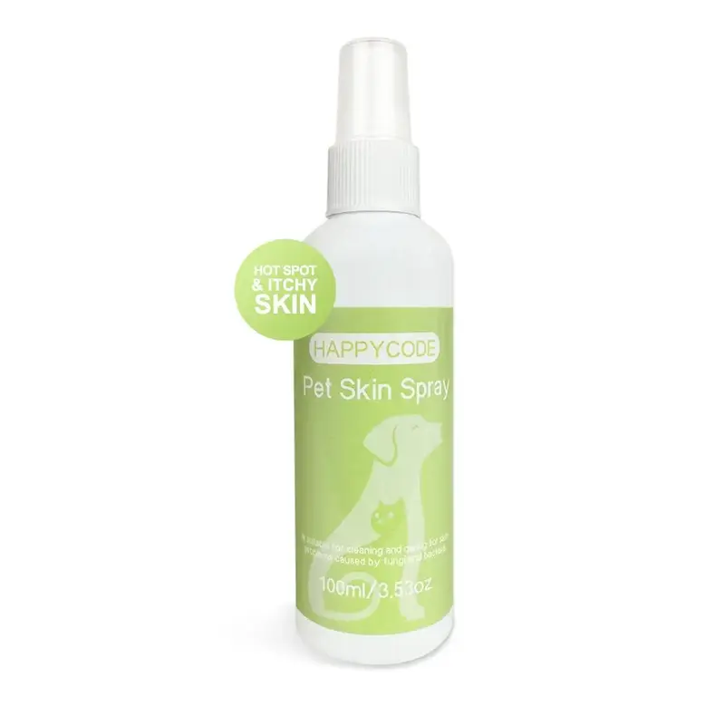 Happycode Pet Skin Spray for Dogs & Cats - Veterinarian Recommended Formula for Cleansing Reducing Itching and Inhibiting Fun...