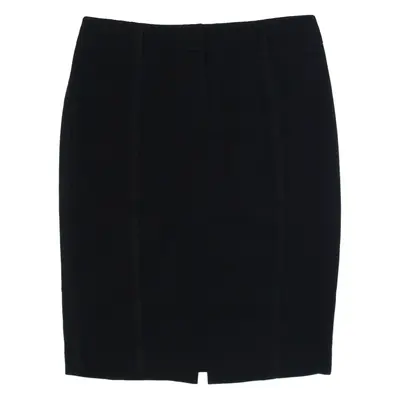 WHISTLES Womens Pencil Skirt Black Knee Length UK 12