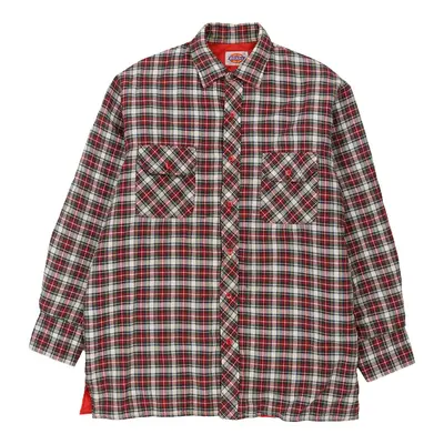 Dickies Checked Overshirt - Medium Red Cotton Blend