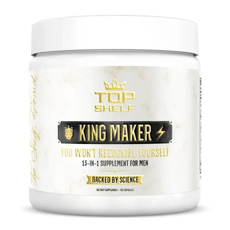 Top Shelf King Maker - 13-in-1 Dietary Supplement for Men | 120 Capsules | Pre Workout Powder | Optimum Fitness & Healthcare ...