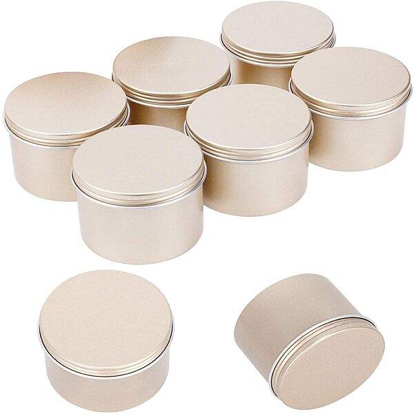 16 Pack 3.3oz Screw Lid Round Tins Metal Tins Empty Tin Containers Travel Tin Cans for Candles Arts Crafts