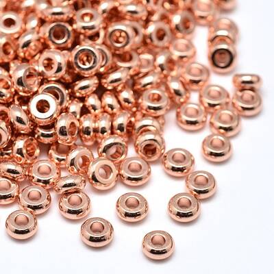 Brass Flat Round Spacer Beads