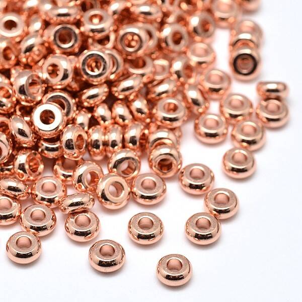Brass Flat Round Spacer Beads
