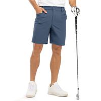 GOPUNE Men's Golf Shorts 7 Inch Dry Fit Lightweight Stretch Casual Flat Front Dress Work Shorts with Elastic Waist Golf Black...