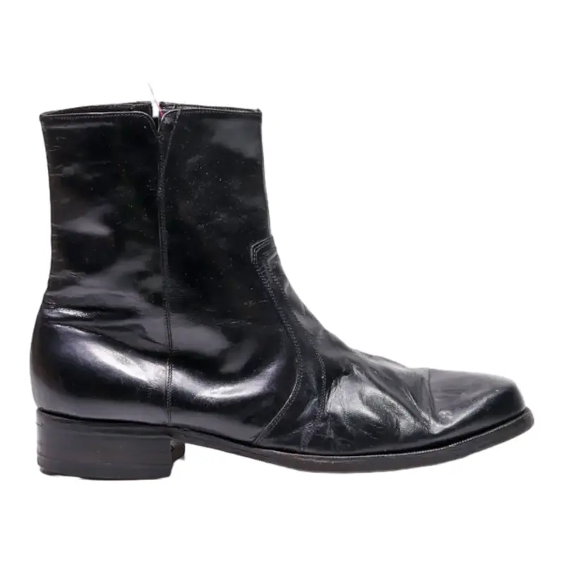 FLORESHEIM Ankle Boots Black Leather Mens UK 8