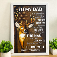 Personalized Hunting Dad Wall Art, To My Dad, I Love You Poster, Happy Father Day Gift For Hunter Enthusiasts 2025