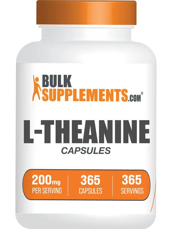 BulkSupplements - L-Theanine Capsules - Heart Health - Cognitive Support - 120 or 365 Capsules - 200mg per Serving