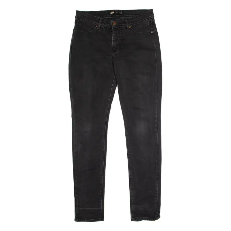 LEVI'S Slight Curve Womens Jeans Black Slim Skinny Charcoal Wash W28 L32