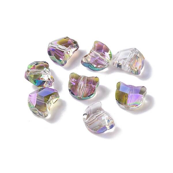 100Pcs Electroplate Glass Beads