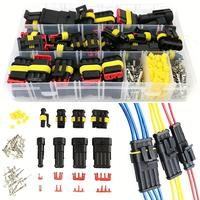 Car Waterproof Connector Set, 352pcs/set 1/2/3/4 Hole Terminal Plug Kit, Waterproof Wire Connector, Suitable for Car Motorcyc...