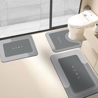 Microfiber Soft Absorbent Bathroom Decorative Mat, 3pcs/set Non-slip Bath Mat, Water Absorbent Bathroom Rug for Bathroom Livi...