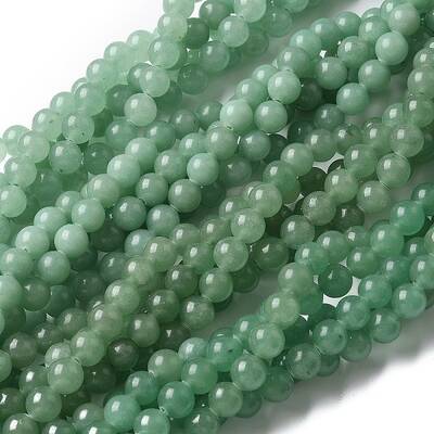 Natural Green Aventurine Round Beads Strands
