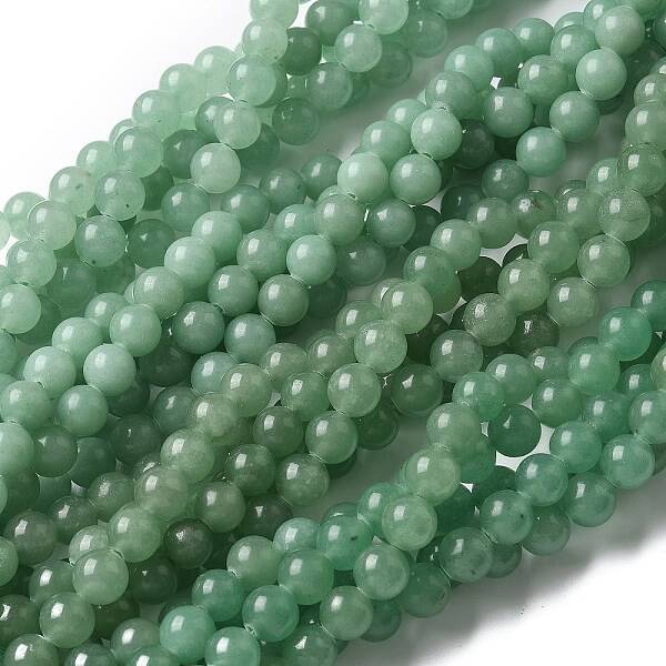 Natural Green Aventurine Round Beads Strands
