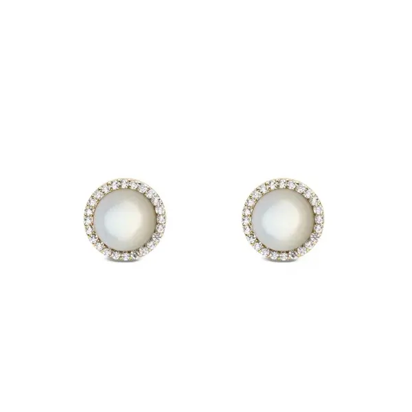Daniel wellington Gold-plated stud earrings with mother-of-pearl and crystals Audrey DW00401405
