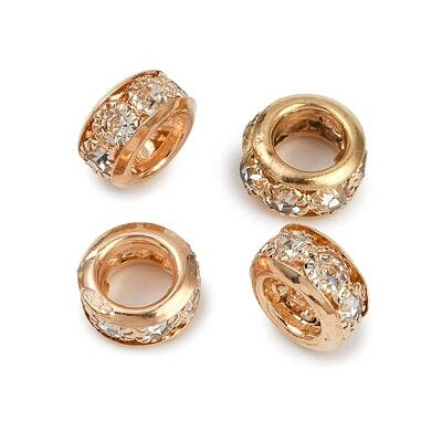 Brass Rhinestone Beads