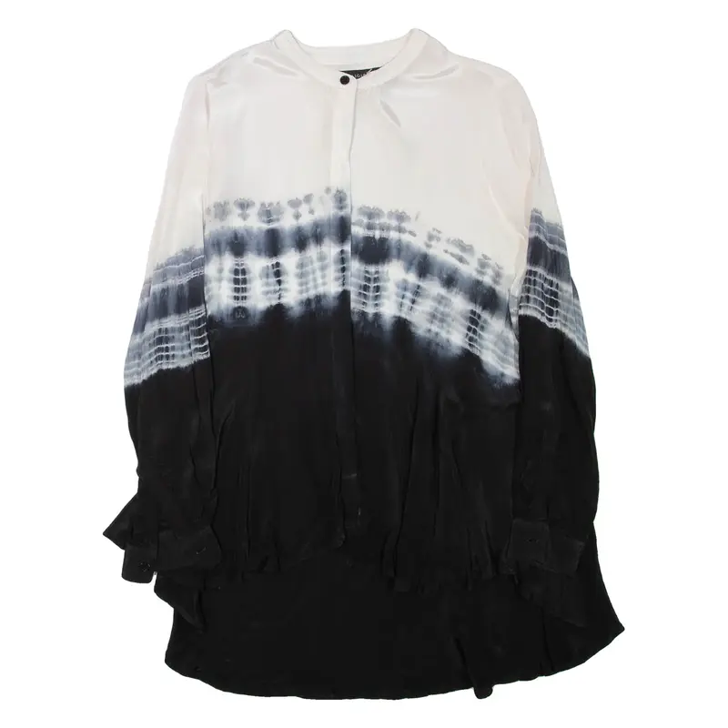 RELIGION LONDON Womens Printed Blouse Black Long Sleeve XS
