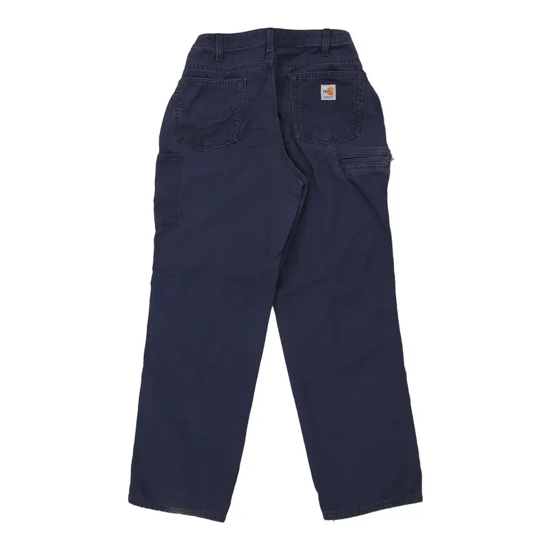 Carhartt Cargo Trousers - 28W UK 8 Navy Cotton