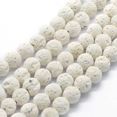 Natural Lava Rock Round Beads Strands