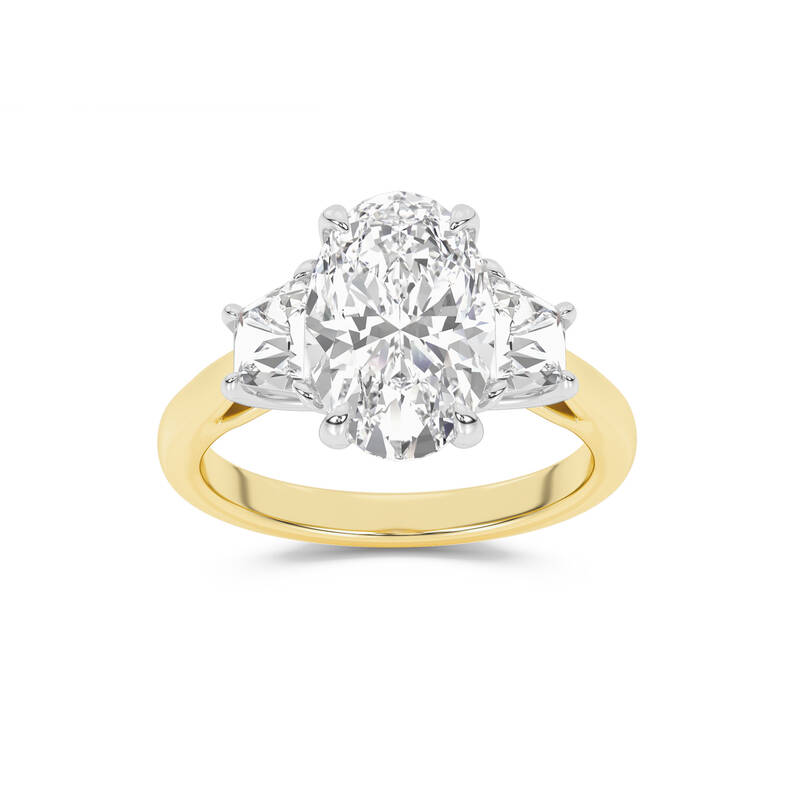 Amara Chand Lab Grown Diamond Engagement Ring | 14K Yellow Gold 4 1/4 CT. TW.