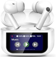 Smart Touch Screen Earbuds  with LED Screen , Bluetooth 5.4,  ANC/ENC Noise Cancelling, 40H Playtime, for iOS Android Audio E...