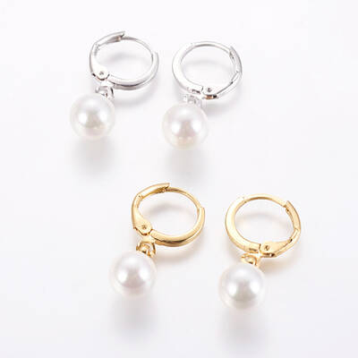 Brass Leverback Earrings