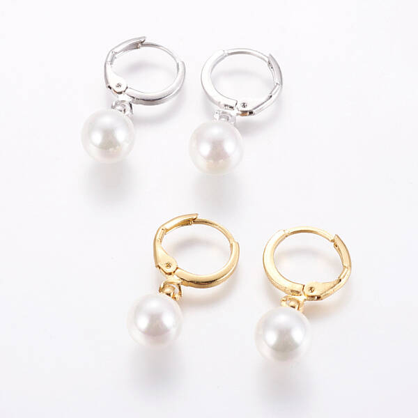 Brass Leverback Earrings