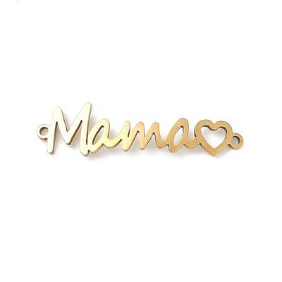 Mother's Day 201 Stainless Steel Connector Charms