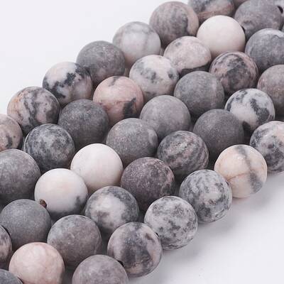 Natural Pink Zebra Jasper Beads Strands