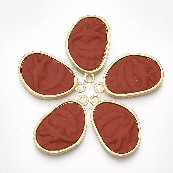 Smooth Surface Spray Painted Alloy Pendants