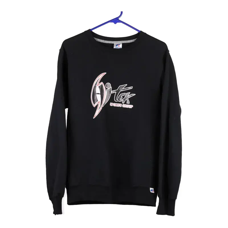 Russell Athletic Sweatshirt - Small Black Cotton Blend
