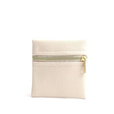 Square PU Leather Jewelry Gift Zipper Bags
