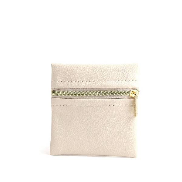Square PU Leather Jewelry Gift Zipper Bags