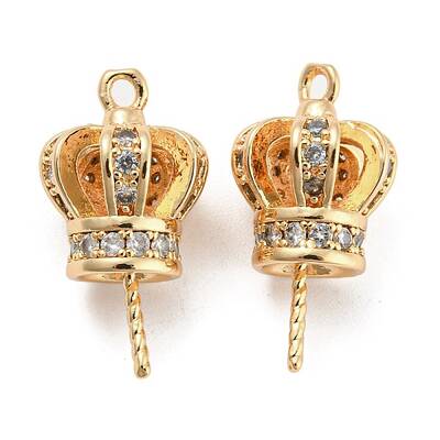 Brass Micro Cubic Zirconia Pendant Bails