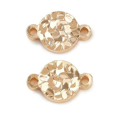 Brass Textured Connector Charms