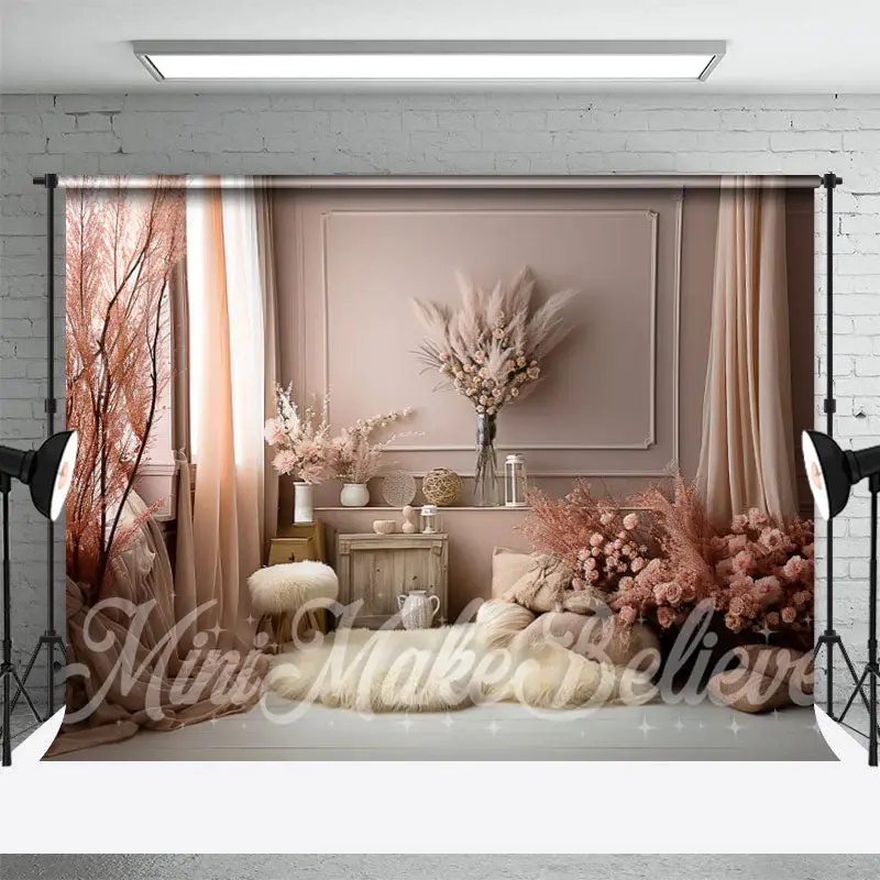 Boho Floral Photo Booth Spring Backdrop For Mini Session - Aperturee