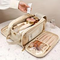Large Capacity Travel Makeup Bag, 1 Count Portable Cosmetic Storage Bag, Zipper Makeup Organizer Pouch, Versatile Storage Bag...