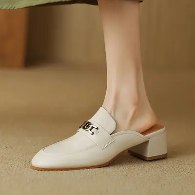 CHIKO Theodora Round Toe Block Heels Clogs/Mules Shoes