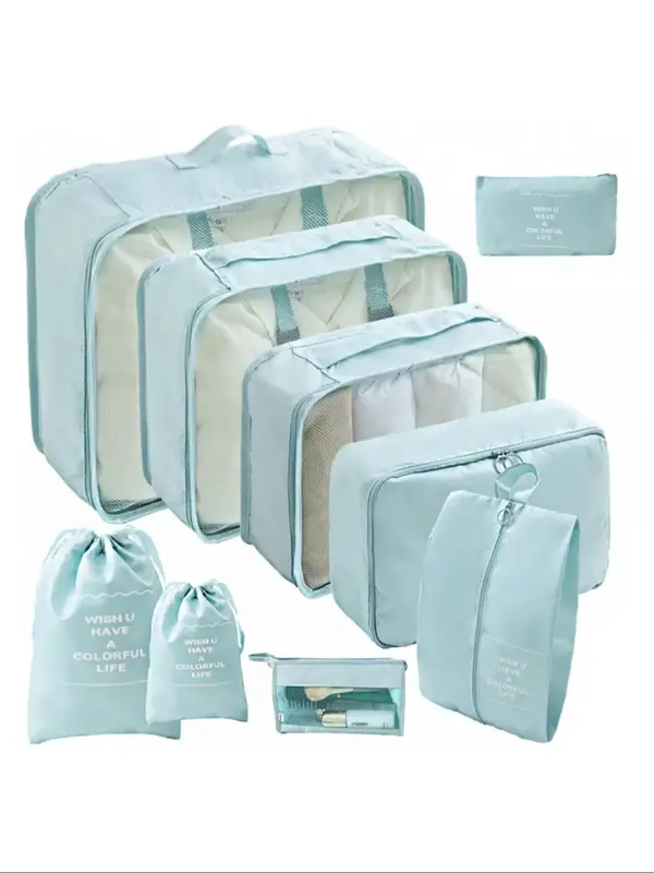 Portable Travel Storage Bag Set, Travel Organizer Set for Clothes, Shoes, Cosmetic, Travel Essentials for Men & Women, Organi...