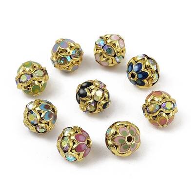 Brass Enamel Beads