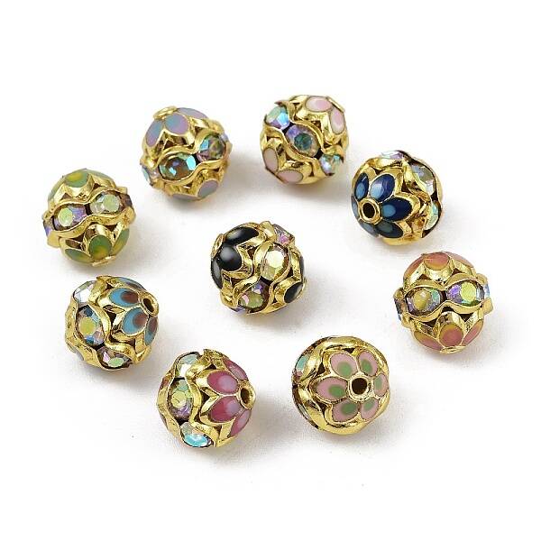 Brass Enamel Beads
